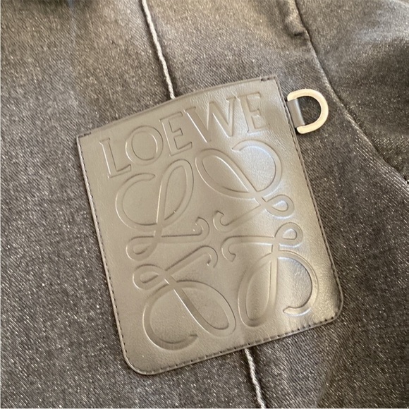 LOEWE ANAGRAM WORKWEAR JACKET, washed black denim, size 46, NWT - Picture 6 of 14